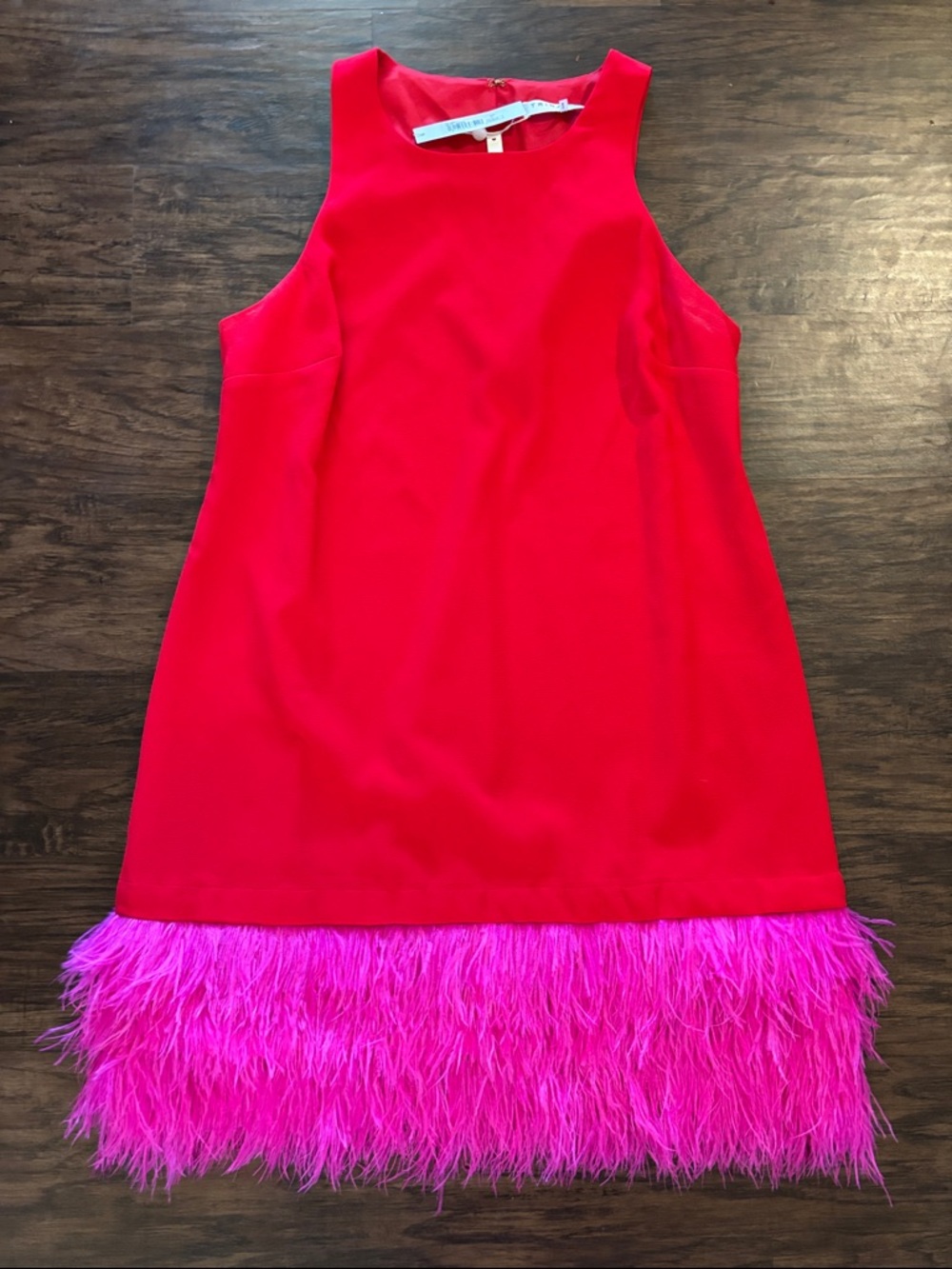 Trina Turk Vibrant Red Sleeveless Dress with Pink-Red Hue